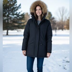 Quartz Down Parka with Fur Trimmed Hood